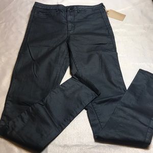 Wax Coated Skinny High Waist Jean
